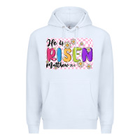 White checkered risen Premium Hoodie - MaliasSmallBusiness