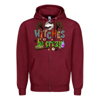 Burgundy witches be crazy Zipper Hoodie - Zillion Design Studio