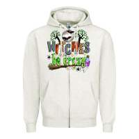 Oatmeal Heather witches be crazy Zipper Hoodie - Zillion Design Studio