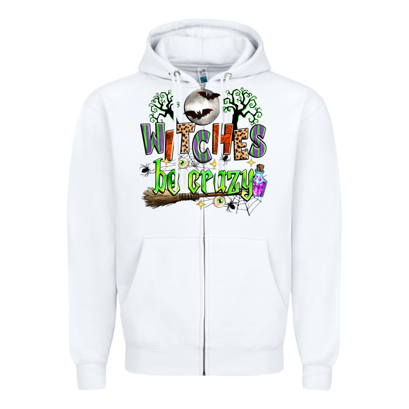 Witches Be Crazy Zipper Hoodie by Zillion Design Studio | Teevron