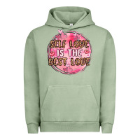 Pigment Oil Green self love is the best love Urban Hoodie - MaliasSmallBusiness