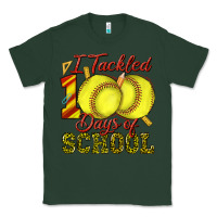 Sports Green i tackled 100days of school softball Classic Tee - texasbilliewilder