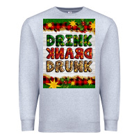 Heather Grey Christmas Drink Drank Drunk Premium Sweatshirt - Artiststas