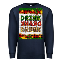 Navy Christmas Drink Drank Drunk Premium Sweatshirt - Artiststas