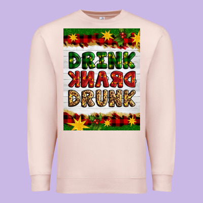 Christmas Drink Drank Drunk Premium Sweatshirt Designed By Artiststas