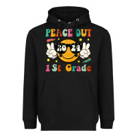 Black peace out 2024 1st grade Heavyweight Hoodie - JahusDesignShop