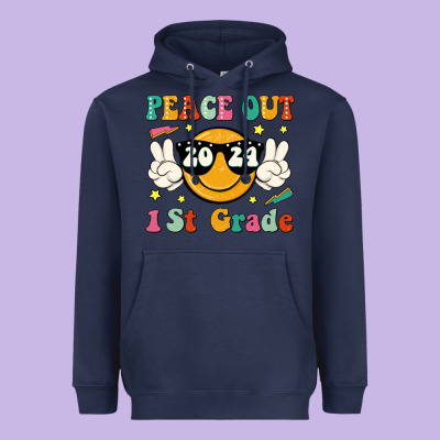 Peace Out 2024 1st Grade Heavyweight Hoodie Designed By Jahusdesignshop