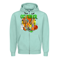 Seafoam october 31 Zipper Hoodie - Zillion Design Studio
