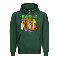 Sports Green october 31 Zipper Hoodie - Zillion Design Studio