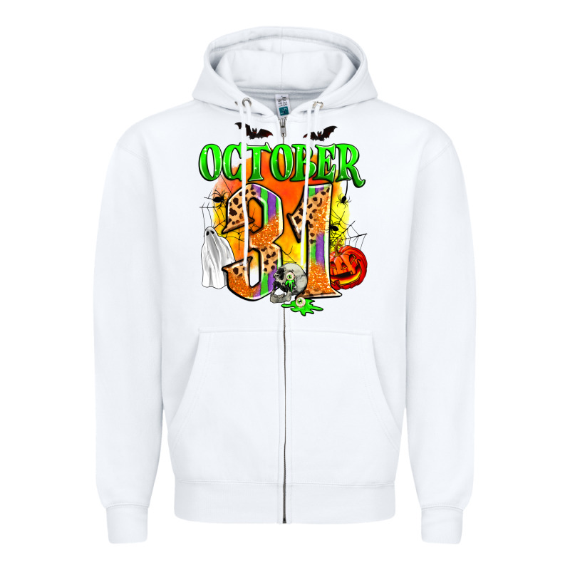 October 31 Zipper Hoodie by Zillion Design Studio | Teevron