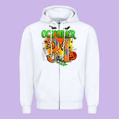 October 31 Zipper Hoodie Designed By Zillion Design Studio