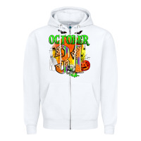 White october 31 Zipper Hoodie - Zillion Design Studio