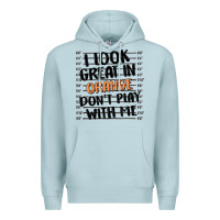 Blue Mist i look great in orange don't play with me Premium Hoodie - MaliasSmallBusiness