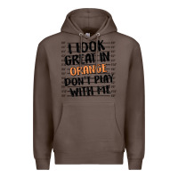 Coffee i look great in orange don't play with me Premium Hoodie - MaliasSmallBusiness