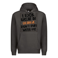 Smoke i look great in orange don't play with me Premium Hoodie - MaliasSmallBusiness