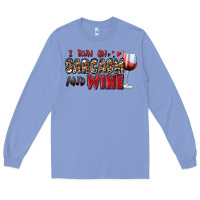 Colony Blue i run on sarcasm and wine Long Sleeve Tee - Zillion Design Studio