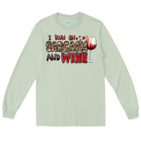 Matcha i run on sarcasm and wine Long Sleeve Tee - Zillion Design Studio