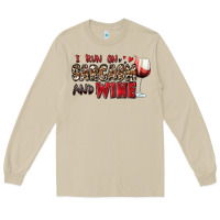 Mushroom i run on sarcasm and wine Long Sleeve Tee - Zillion Design Studio