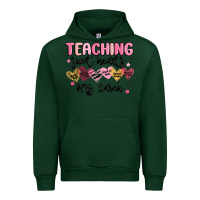 Forest Green teaching sweet hearts Urban Hoodie - MaliasSmallBusiness