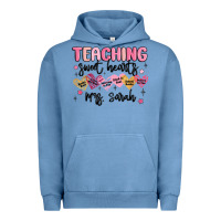 Pigment Pebble Blue teaching sweet hearts Urban Hoodie - MaliasSmallBusiness