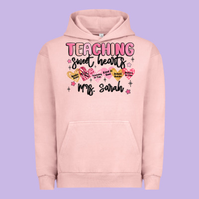 Teaching Sweet Hearts Urban Hoodie Designed By Maliassmallbusiness