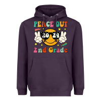 Plum peace out 2024 2nd grade Heavyweight Hoodie - JahusDesignShop