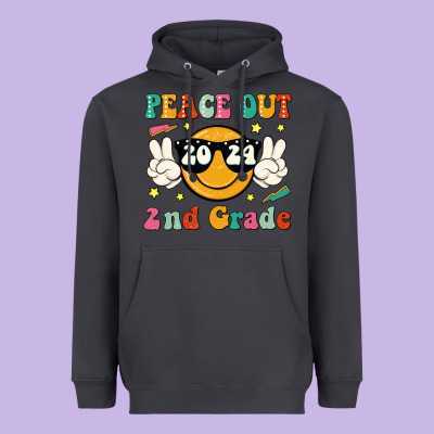 Peace Out 2024 2nd Grade Heavyweight Hoodie Designed By Jahusdesignshop