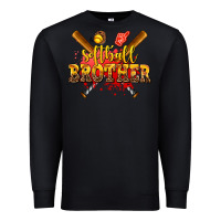 Black softball brother Premium Sweatshirt - AdoDesignShop