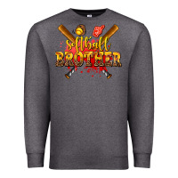 Charcoal Heather softball brother Premium Sweatshirt - AdoDesignShop