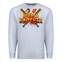 Heather Grey softball brother Premium Sweatshirt - AdoDesignShop
