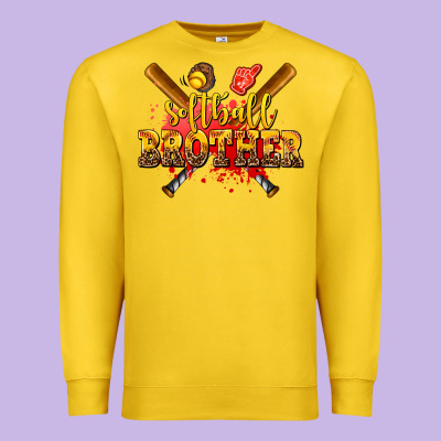 Softball Brother Premium Sweatshirt Designed By Adodesignshop