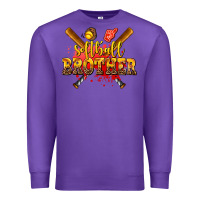 Purple softball brother Premium Sweatshirt - AdoDesignShop
