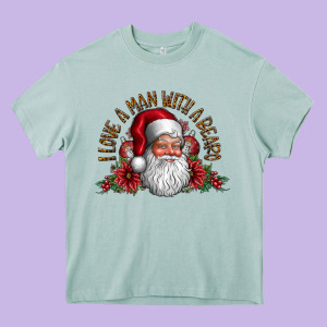 I Love A Man With Beard Heavy Core Tee Designed By Cowhidedigitalart