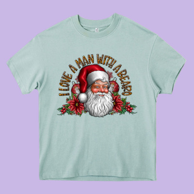 I Love A Man With Beard Heavy Core Tee Designed By Cowhidedigitalart
