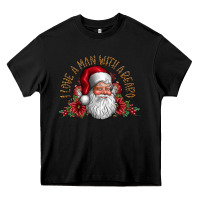 Black i love a man with beard Heavy Core Tee - CowhideDigitalArt