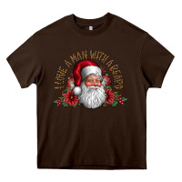 Chocolate Brown i love a man with beard Heavy Core Tee - CowhideDigitalArt