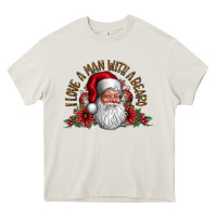 Cream i love a man with beard Heavy Core Tee - CowhideDigitalArt