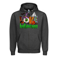 Charcoal Heather love halloween Zipper Hoodie - Zillion Design Studio
