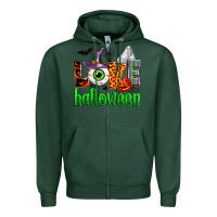 Sports Green love halloween Zipper Hoodie - Zillion Design Studio