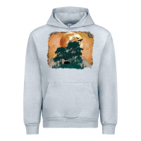 Heather Grey wilderness leopard Urban Hoodie - MaliasSmallBusiness