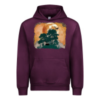 Mauve Wine wilderness leopard Urban Hoodie - MaliasSmallBusiness