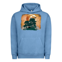 Pigment Pebble Blue wilderness leopard Urban Hoodie - MaliasSmallBusiness