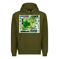 Army Green st patricks day Premium Hoodie - MaliasSmallBusiness