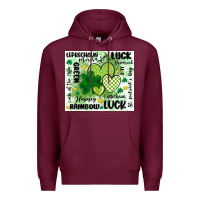 Burgundy st patricks day Premium Hoodie - MaliasSmallBusiness