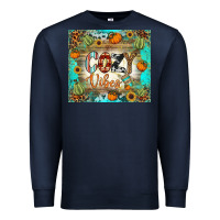 Navy cozy vibes tumbler Premium Sweatshirt - BundleAndBundleShop