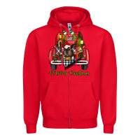 Red merry christmas truck Zipper Hoodie - RanaPortraitStore