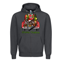 Smoke merry christmas truck Zipper Hoodie - RanaPortraitStore