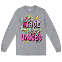 Heather Grey 80s made 90s raised Long Sleeve Tee - texasbilliewilder