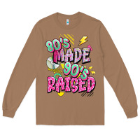 Toasted Coconut 80s made 90s raised Long Sleeve Tee - texasbilliewilder