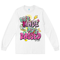 White 80s made 90s raised Long Sleeve Tee - texasbilliewilder